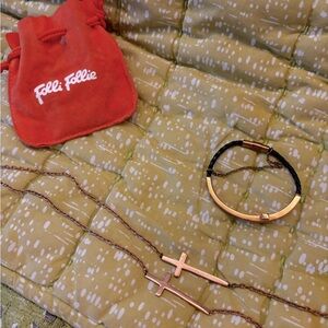Folli Follie Rose Gold Necklace and Bracelet Settled